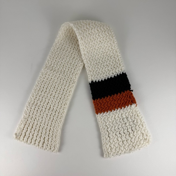 Harley-Davidson Cream and Orange Knit Scarf - Picture 3 of 3